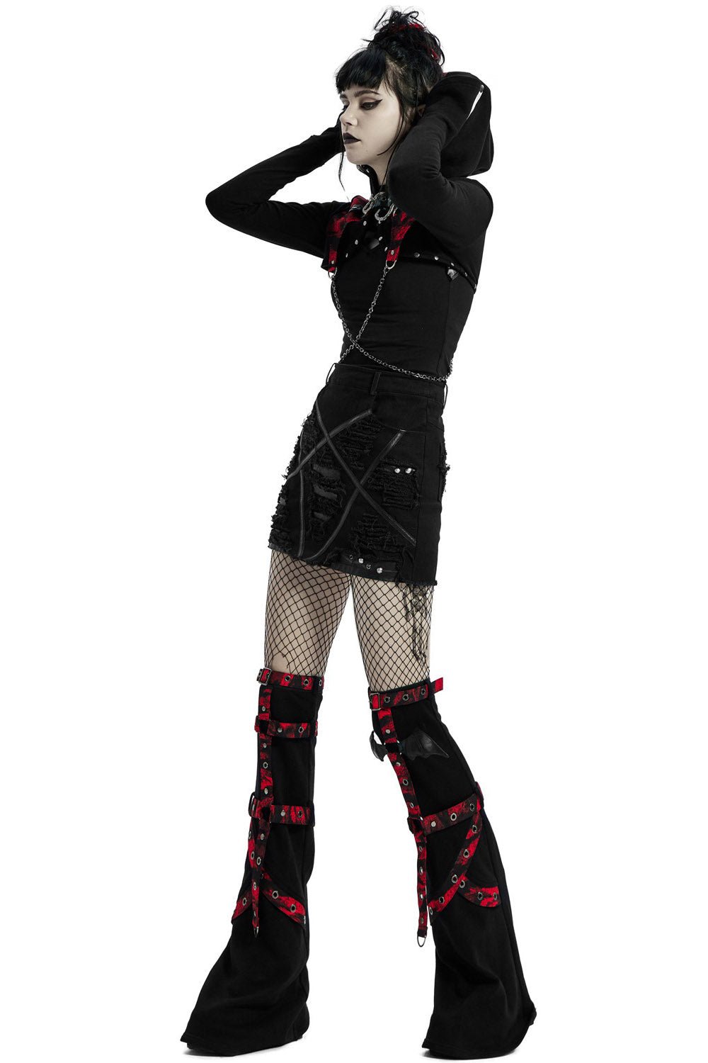 Little Black Raincloud Mini Skirt