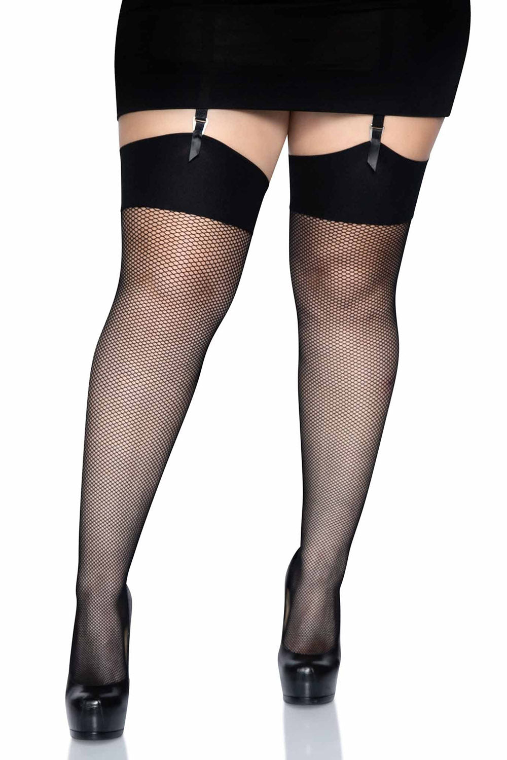 Vamp Fishnet Thigh Highs [PLUS SIZE]