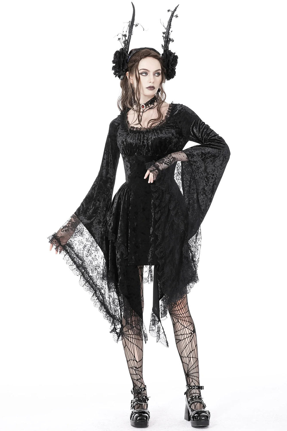 Vampire Veins Velvet Dress