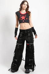Tripp NYC X-Strap Zip Off Pants [BLACK/BLACK]