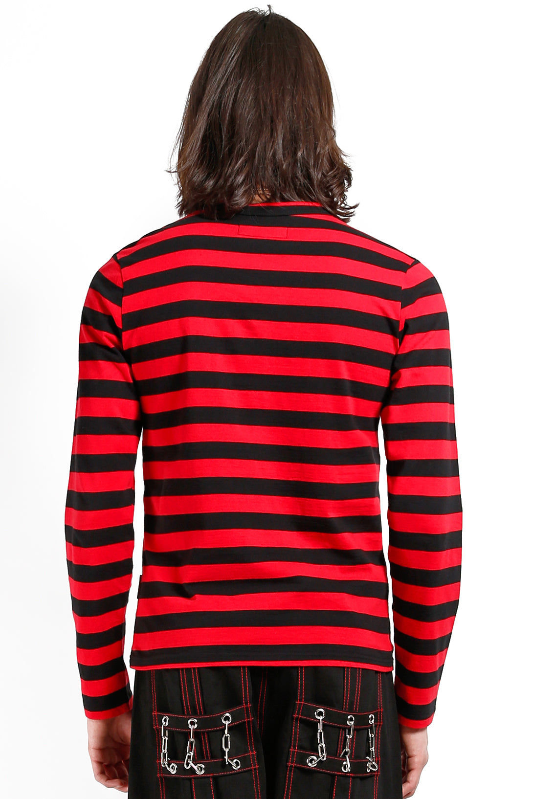 超可爱 Tripp Stripe Knit Top [Red/Black] – VampireFreaks Clothing