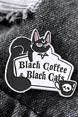 Coffee & Cats Enamel Pin