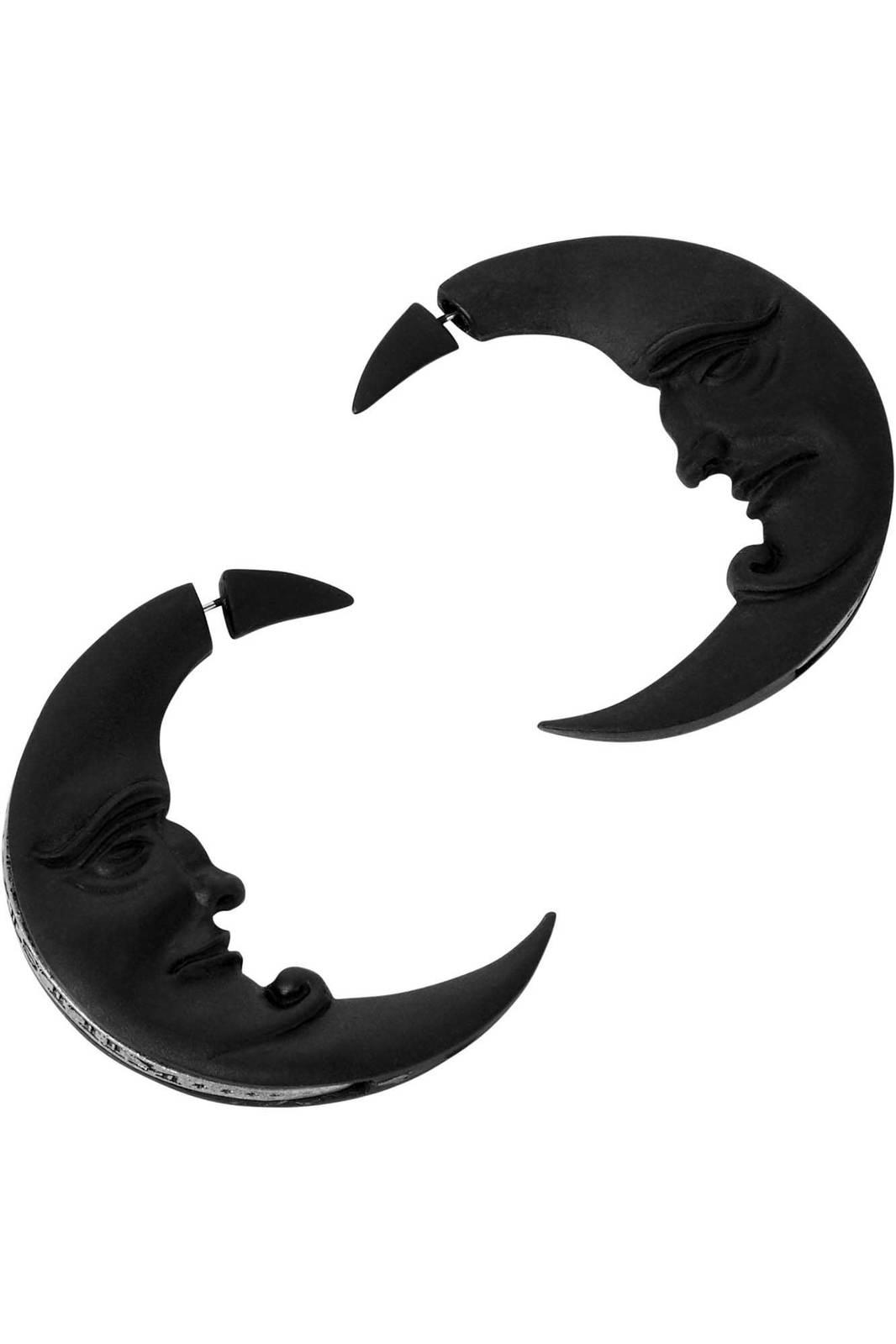 Killstar Crescent Moon Earrings - VampireFreaks