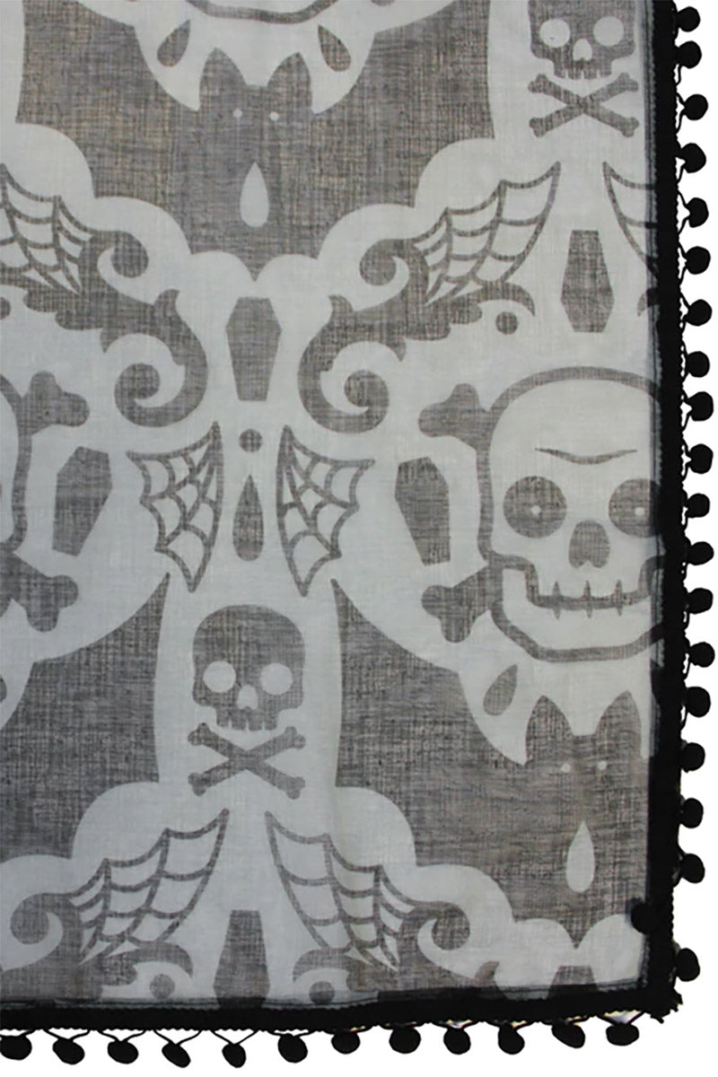 Spooky Damask Window Curtains