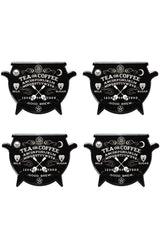 Spirit Board Cauldron Coaster Set