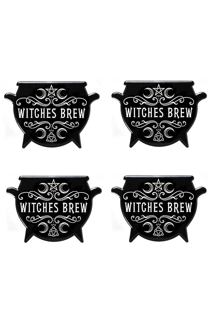 Witches Brew Cauldron Coaster Set
