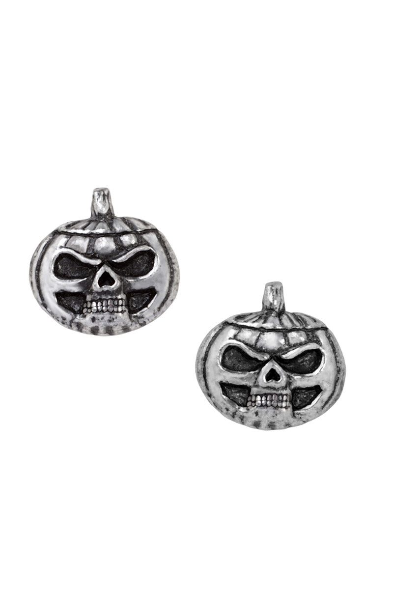 Pumpkin Skull Studs