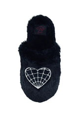 Kreepy Kozy Web Heart Slippers