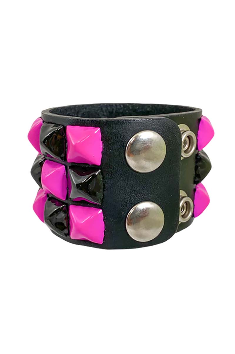 Punk Panic Checkered Bracelet [BLACK/PINK]