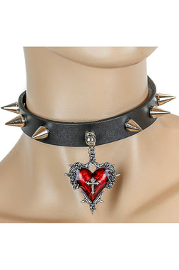 Red Hearted Choker [Red]