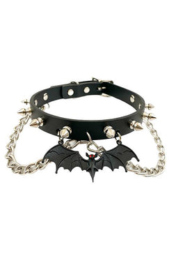 Spiked Bat Chain Choker