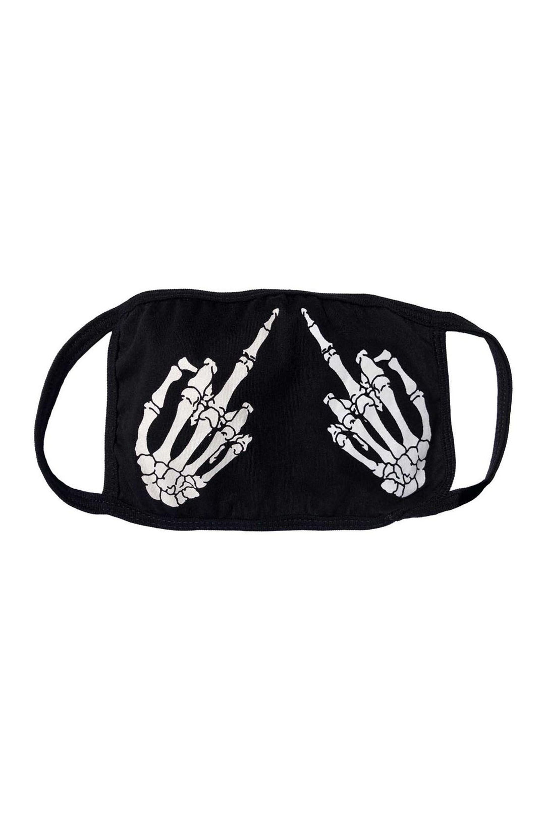 Skeleton Middle Finger Face Mask