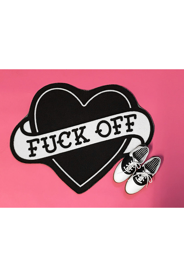 Fuck Off Heart Rug