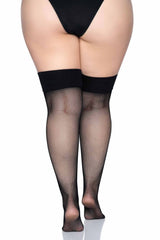 Vamp Fishnet Thigh Highs [PLUS SIZE]