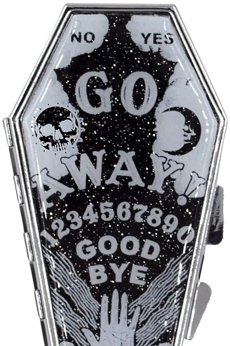 Go Away Ouija Coffin Compact Mirror