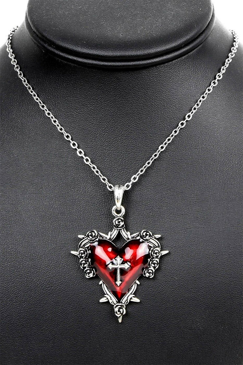 Thorns and Roses Heart Necklace