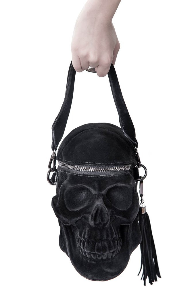 Killstar Grave Digger Skull Handbag [Velvet] - Vampirefreaks Store