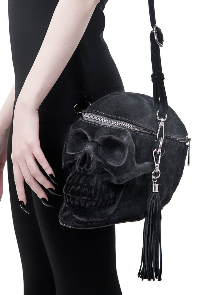 Killstar Grave Digger Skull Handbag [Velvet] - Vampirefreaks Store