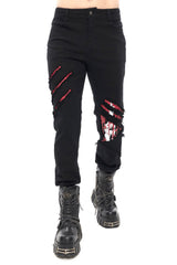 Pantalones destrozados por homicidio