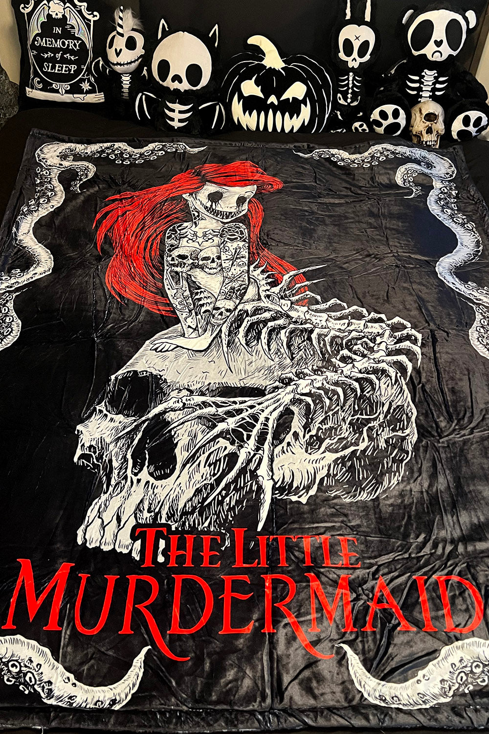 The Little Murdermaid Throw Blanket