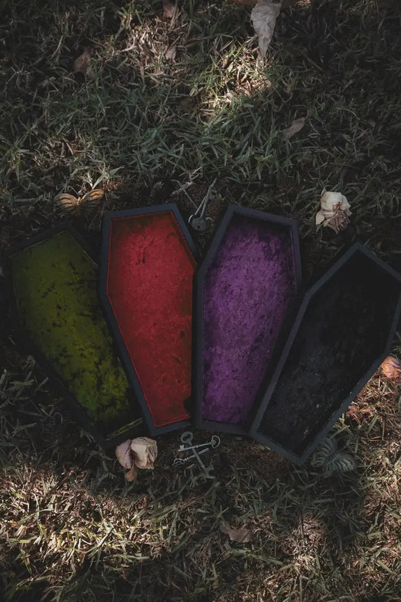 Velvet Coffin Trinket Box [BLACK]