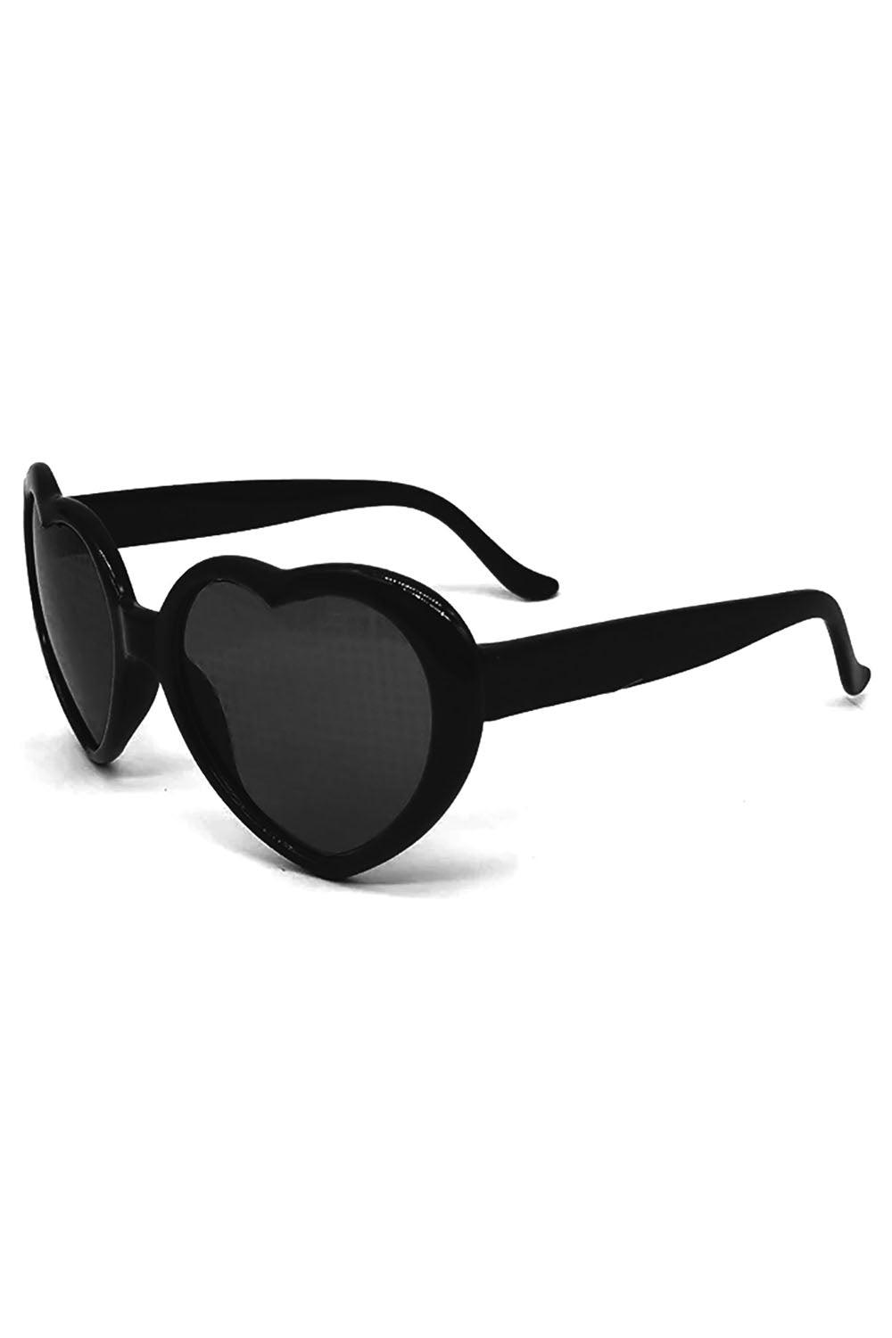 Catalyst Black Hearted Sunglasses - VampireFreaks