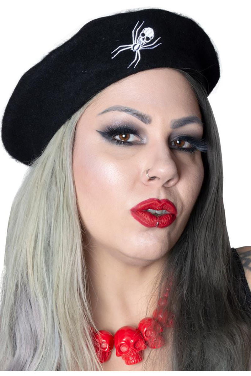 Kreepsville Web Beret Hat - Vampirefreaks Store