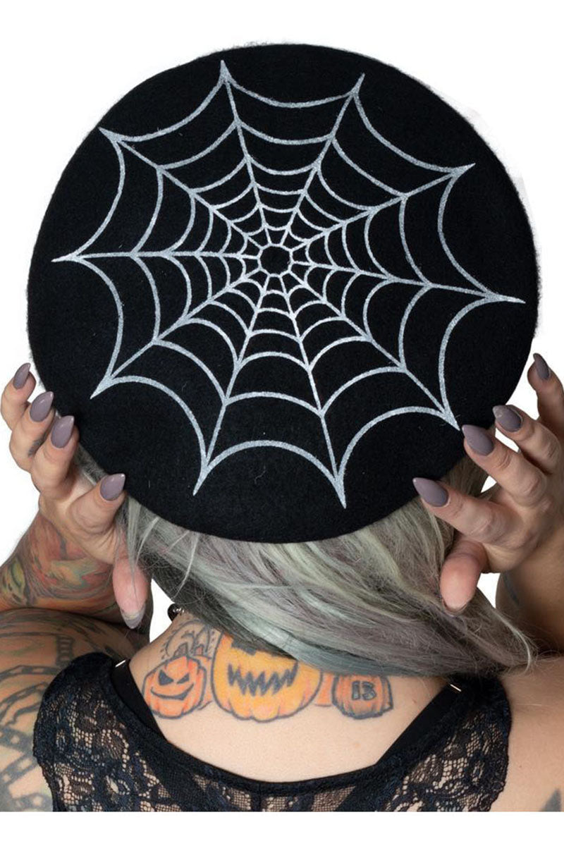 Kreepsville Web Beret Hat - Vampirefreaks Store