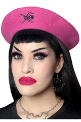 Web Beret Hat [PINK]