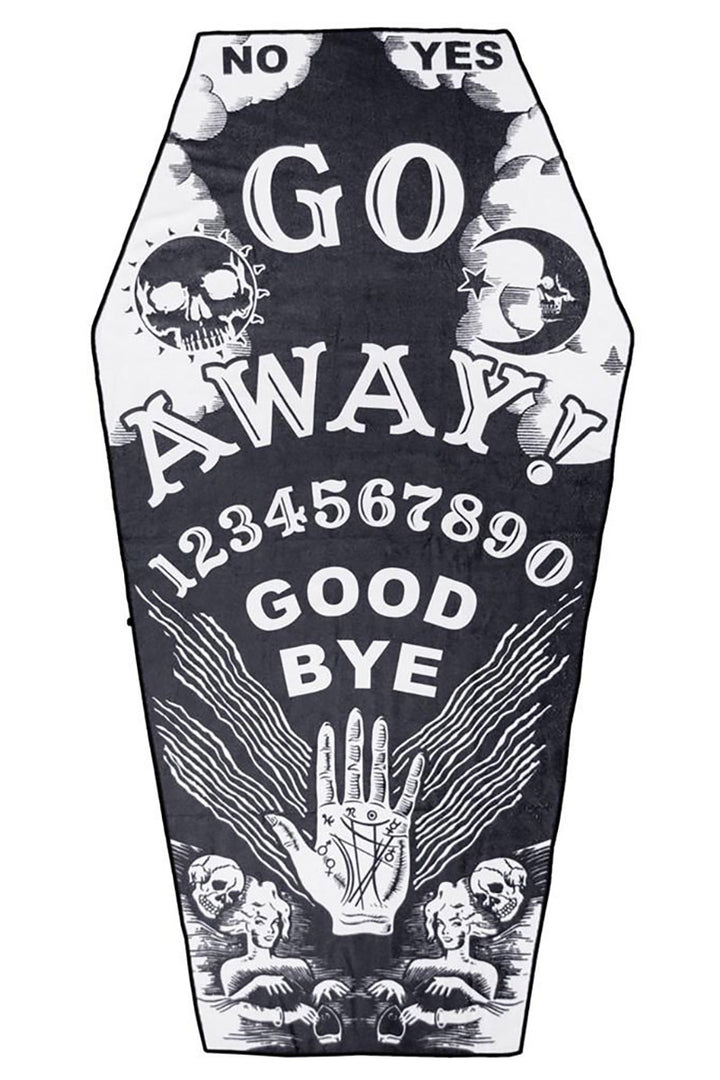 Go Away Ouija Coffin Towel