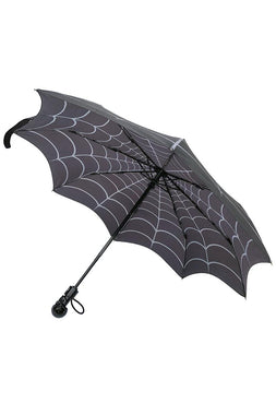 Skull Handle Spiderweb Umbrella