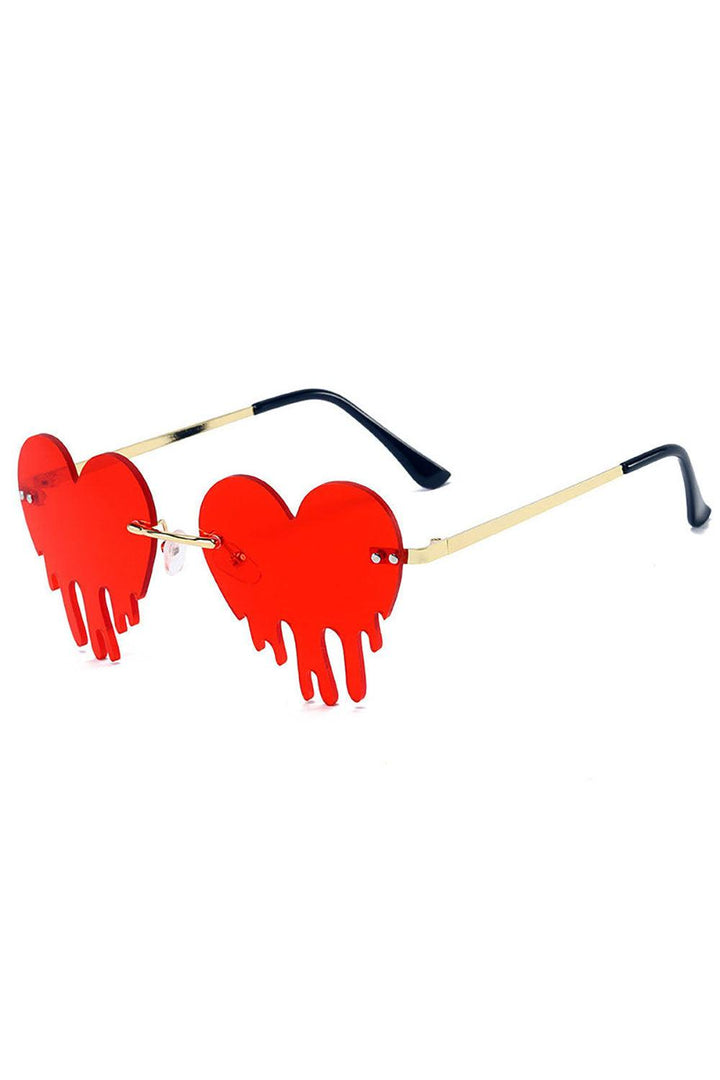 Catalyst Bleeding Hearts Sunglasses [Red] - VampireFreaks