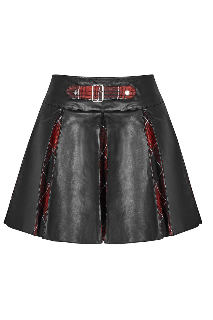 Peek-a-Boo Plaid Mini Skirt