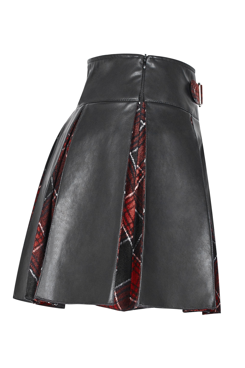 Peek-a-Boo Plaid Mini Skirt
