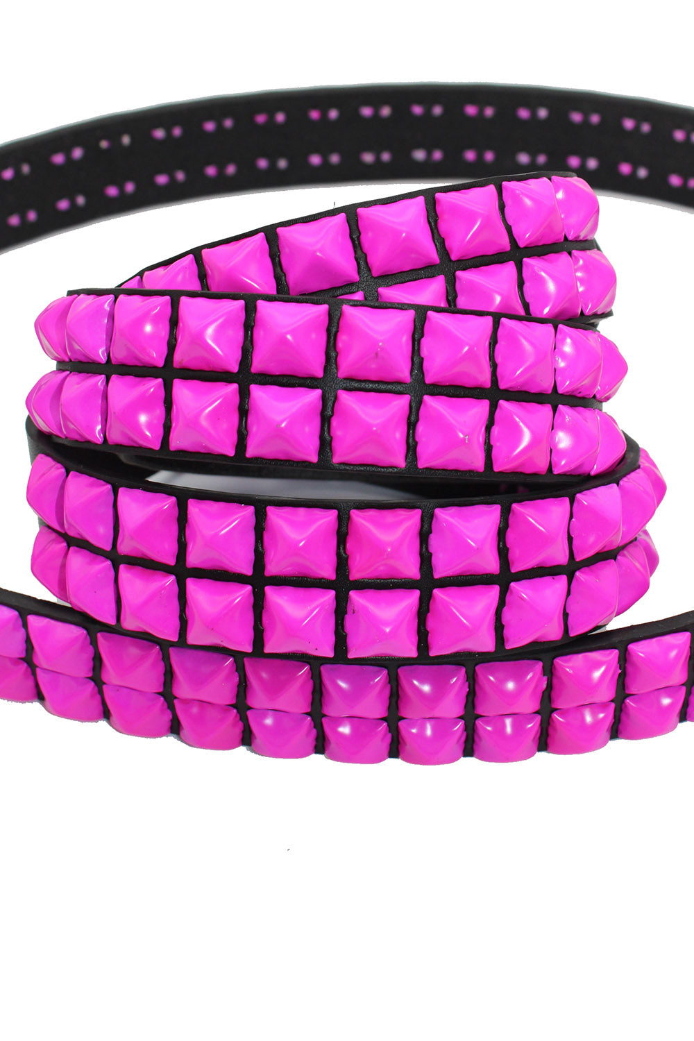 Punk Drunk Love Pyramid Stud Belt [Hot Pink] – VampireFreaks