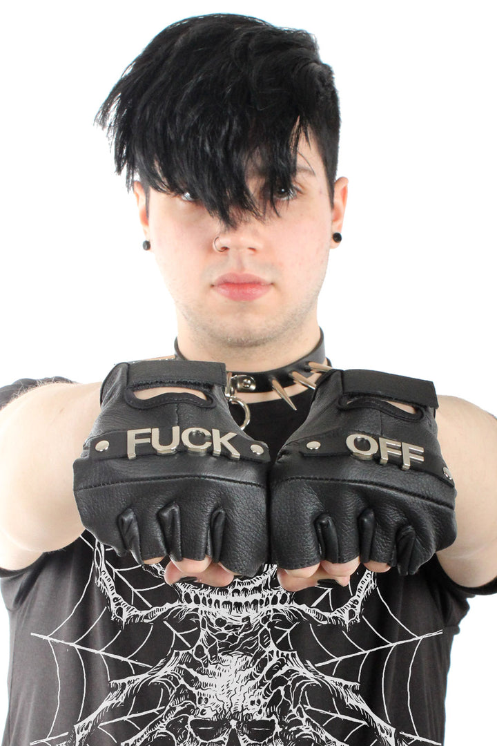 F*ck Off Leather Gloves