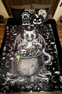 Conjuring Cat Throw Blanket