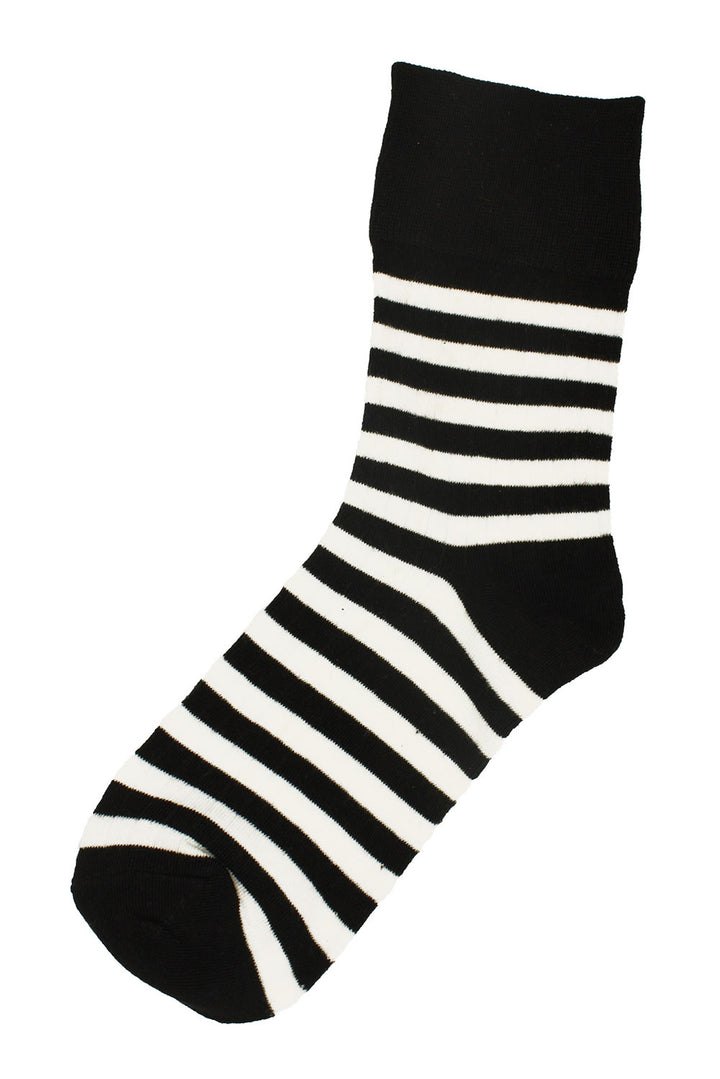 Striped Socks [Black/White]