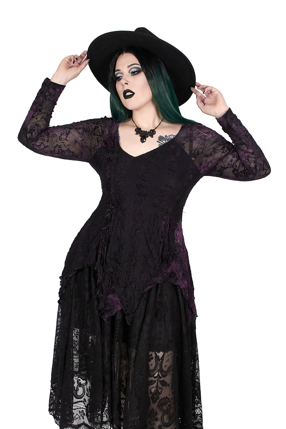 Violet Witch Tattered Top