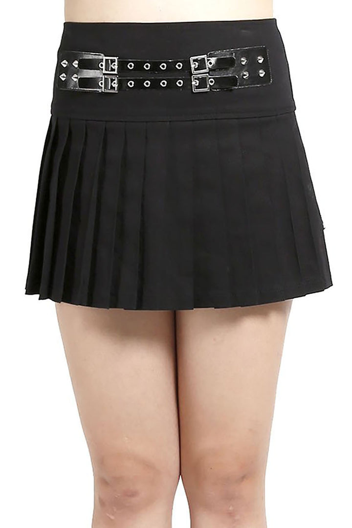 Tripp Pleated Skirt w/ Eyelet Belt