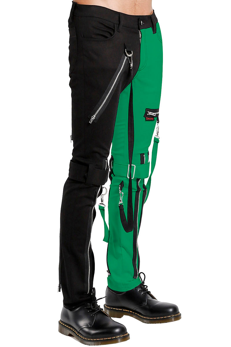 Tripp Split Leg Bondage Pants [Black/Green] – VampireFreaks