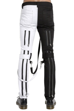 Tripp Split Leg Bondage Pants [Black/White]