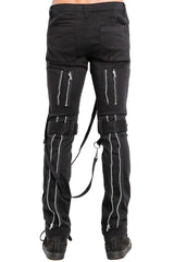 Tripp Strap Zipper Bondage Pants [Black] - Vampirefreaks Store