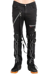 Tripp Strap Zipper Bondage Pants [Black] - Vampirefreaks Store