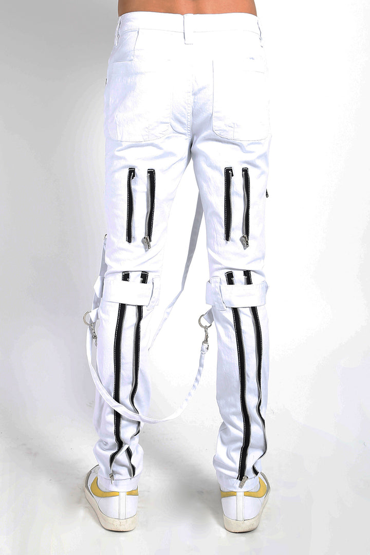 Tripp Straigh-leg Bondage Pants [White] - Vampirefreaks Store