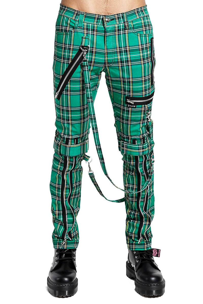 Tripp Green Plaid Bondage Pants - Vampirefreaks Store