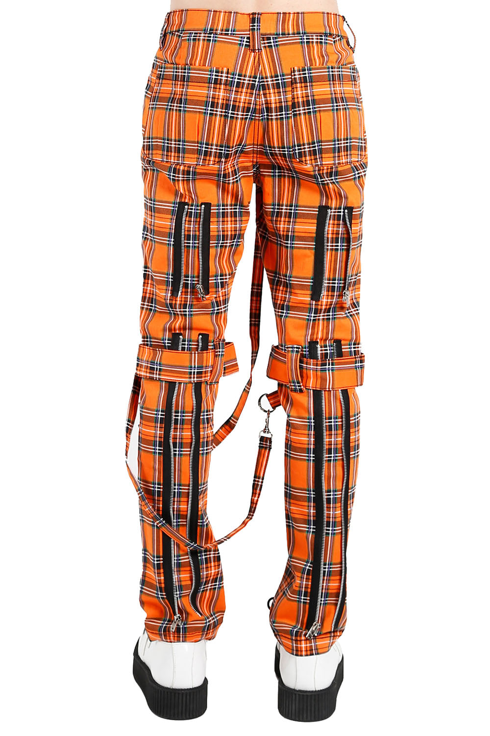 Tripp Bondage Pants [Orange Plaid]