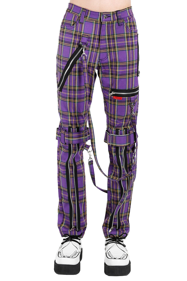 Mens Purple Plaid Pants