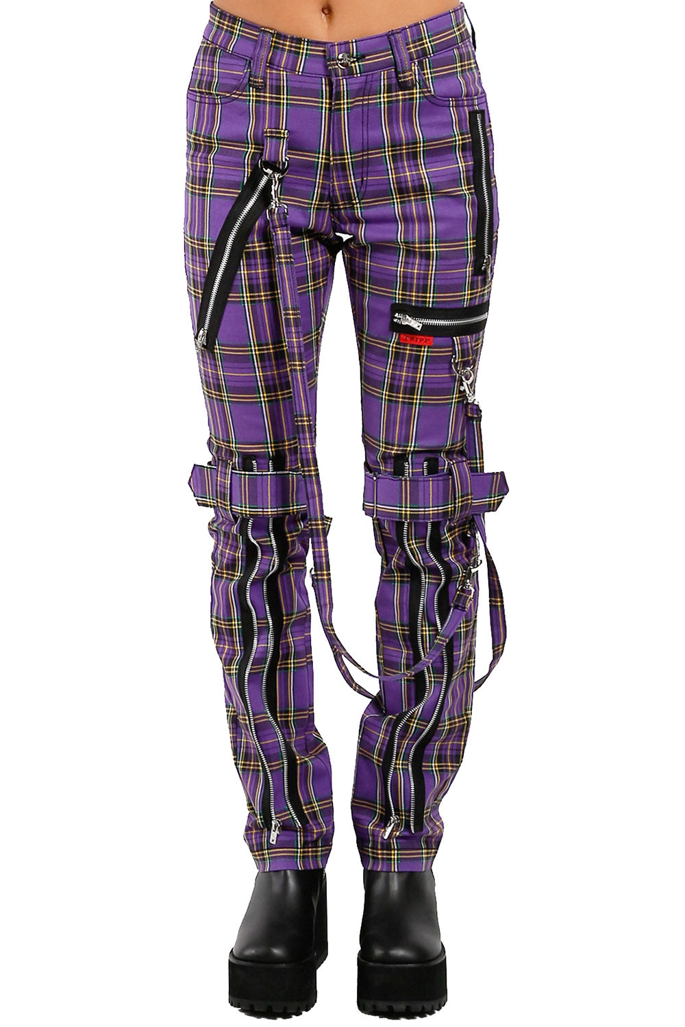 Tripp Bondage Pants [Violet Plaid] – VampireFreaks