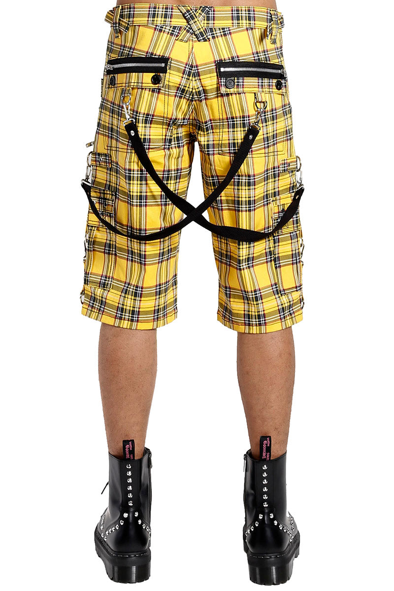 Tripp Yellow Plaid Punk Shorts - Vampirefreaks Store